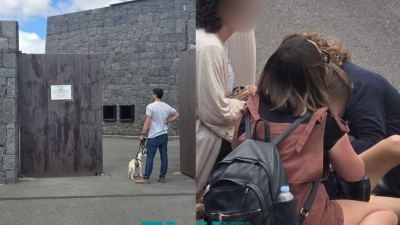 Una familia expulsada del campo de Costa Teguise por llevar un perro. Foto: cedida.
