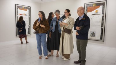 Inauguración de la exposición de Alberto Corazón en la FCM. Foto: Juan Mateos.