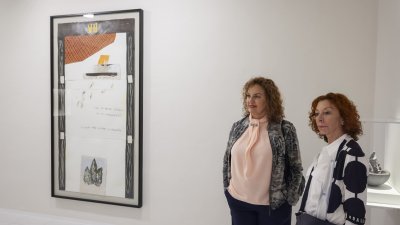 Inauguración de la exposición de Alberto Corazón en la FCM. Foto: Juan Mateos.