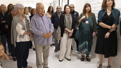 Inauguración de la exposición de Alberto Corazón en la FCM. Foto: Juan Mateos.