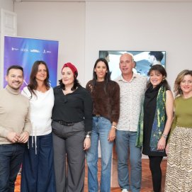 La consejera y los diseñadores de Lanzarote en Showroom Madrid 2025
