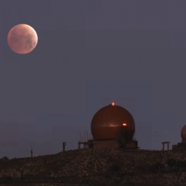 Imagen del eclipse lunar. Foto: Juan Méndez