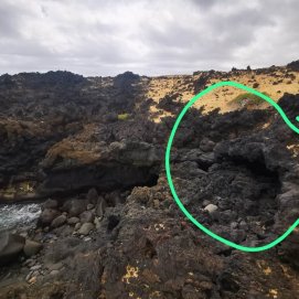 Cueva donde se hallaron restos humanos