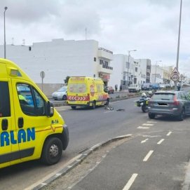 Atropello de una moto a un ciclista 