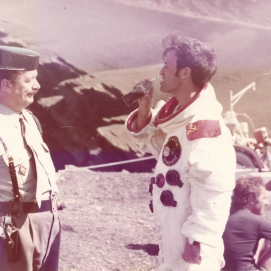 Rodaje de Operación Ganímedes, 1976. Foto de la colección de Eugenio Tacoronte cedida a Memoria Digital