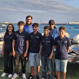 Equipo del RCNA en el Campeonato de Cantabria de Optimist