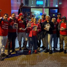 Una de las movilizaciones en Arrecife previas al acuerdo que ha evitado la huelga.