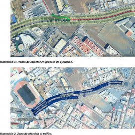 Atención a los cortes de tráfico en Arrecife por las obras del nuevo emisario terrestre de la EDAR