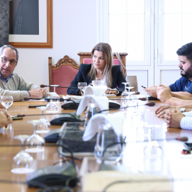 Reunión de María Tovar con asociaciones deportivas en el Cabildo de Lanzarote