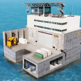 Plataforma sobre la que se ubica la planta marina. Foto: Plocan. Energía.
