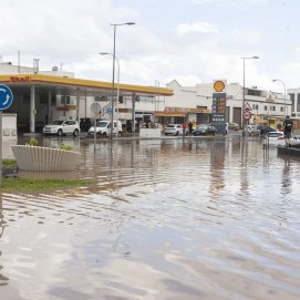 Inundaciones del pasado 12 de abril en Arrecife. Fotos: Juan Mateos.