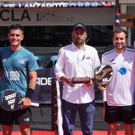 Franco Dal Bianco y Maxi Arce a la izquierda de la imagen