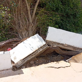 Destrozos provocados por las lluvias en Costa Teguise