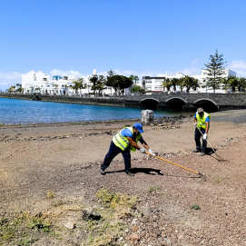 Limpieza en la zona del Islote del Francés, Arrecife