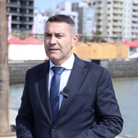 El presidente del Cabildo de Lanzarote, Oswaldo Betancort.