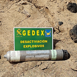 Bengala marítima desactivada por los TEDAX