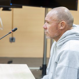 Ricardo Fernández, 'el Sepulturero de Tinajo', durante la celebración del juicio. Foto: Juan Mateos.