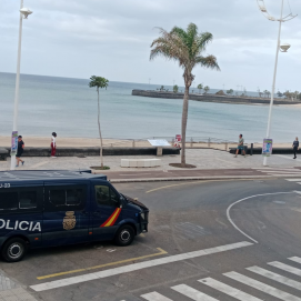 Furgón de la Policía Nacional en Arrecife