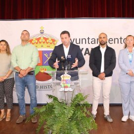 Rueda de prensa del Grupo de Gobierno de Yaiza sobre la nulidad del Plan General. Foto: Ayuntamiento de Yaiza.