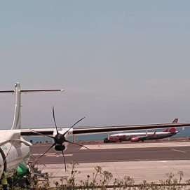Avión de Jet2 afectado en el Aeropuerto de Lanzarote