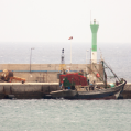 El barco en el que llegaron los tripulantes. Foto: Juan Mateos