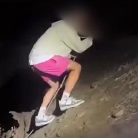 Imagen del vídeo subido por el influencer en la cueva