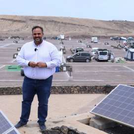 El consejero Samuel Martín en el Área de Acampada de Papagayo