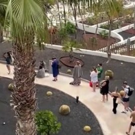 Colas en un hotel de Lanzarote. Foto: @isabellehanssen