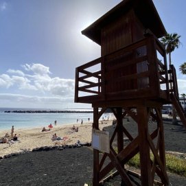 Puesto de socorristas en Playa Flamingo