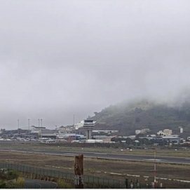 Aeropuerto de Tenerife Norte este mediodía. Foto: LanzaroteWebcam