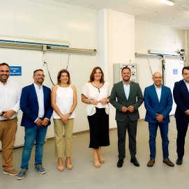 De izq. a dcha. Samuel Martín, Echedey Eugenio, MªJesús Tovar, Beatriz Calzada, Jonathan de León, Pedro Viera y José Valle