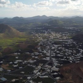 Imagen aérea del municipio de Tinajo.