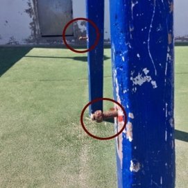 Estado del parque infantil de La Santa