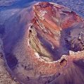 Vista aérea del volcán de El Cuervo 