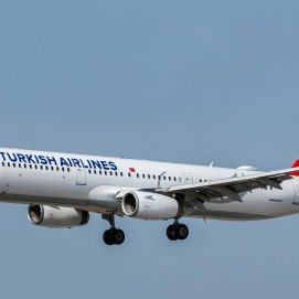 Avión de Turkish Airlines. Aerolínea.