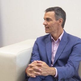 Pedro Sánchez y Fernando Clavijo se reúnen en Lanzarote. Foto: Juan Mateos.