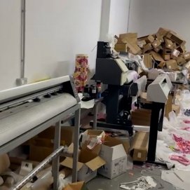 Imagen de la fábrica en la que falsificaban las prendas