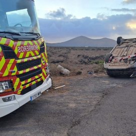 Vuelco en Lanzarote este 1 de septiembre.