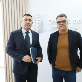 El presidente del Cabildo, Oswaldo Betancort y el consejero del área Armando Santana