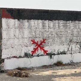 Atentado contra la bandera palestina