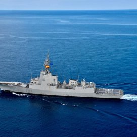 Fragata Cristobal Colón. Foto: Ministerio de Defensa.