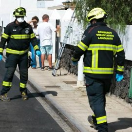 Bomberos Boluntis durante el rescate
