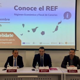 Presentación de la Jornada de la Cámara de Comercio de Lanzarote sobre el REF.