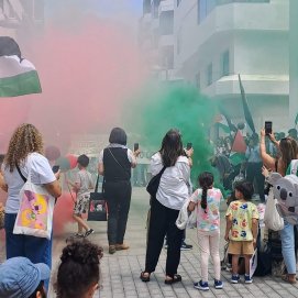 Imagen de archivo de una manifestación de Lanzarote por Palestina