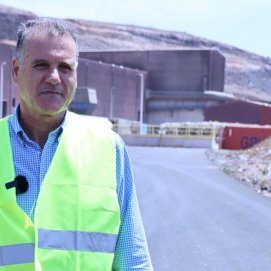Domingo Cejas en Complejo Ambiental de Zonzamas