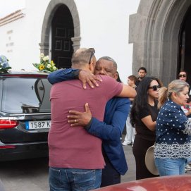 Momento del funeral de Yeray. Foto: Juan Mateos