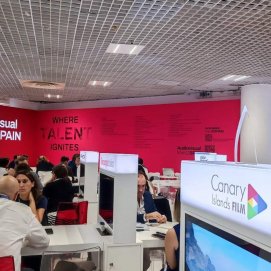 Stand de España durante el evento de audiovisual en Cannes
