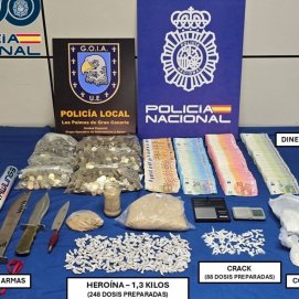 Objetos incautados durante el operativo contra 'El Guaca'.