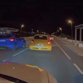 Carrera ilegal de coches en Lanzarote
