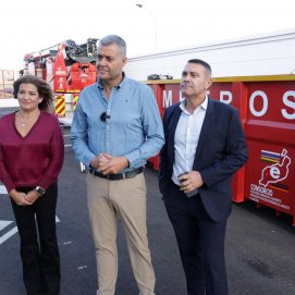 El presidente del Cabildo, la vicepresidenta y el presidente del Consorcio de Seguridad y Emergencias